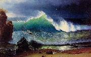 Albert Bierdstadt The Shore of the Turquoise Sea Spain oil painting artist